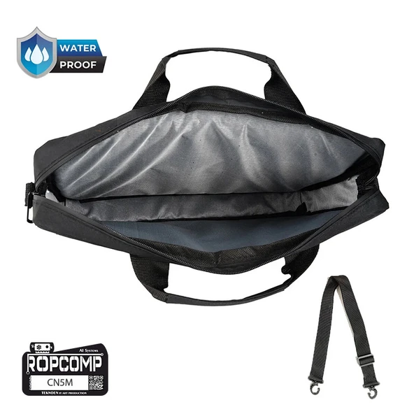 Ropcomp 15.6 Laptop Bilgisayar Çantası Suya Dayanıklı Siyah - Resim 3