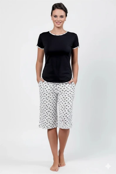 Çiçek Baskılı Kaprili Takımı B453 ürün görseli