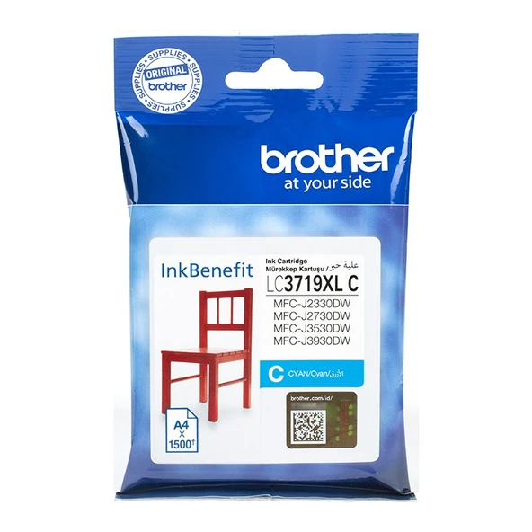 Brother LC3719XLC Mavi Mürekkep Kartuş (1500 Sayfa)