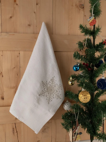 Pamuklu 2'li 45x70 cm Lüks & Modern Nakışlı Hediyelik Havlu Seti Baveno - Resim 11