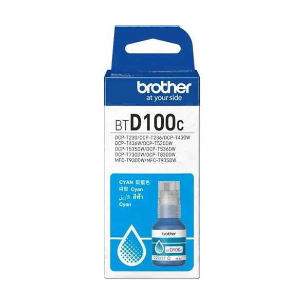 Brother BTD100C Cyan Orijinal Brother Mürekkep Şişesi
