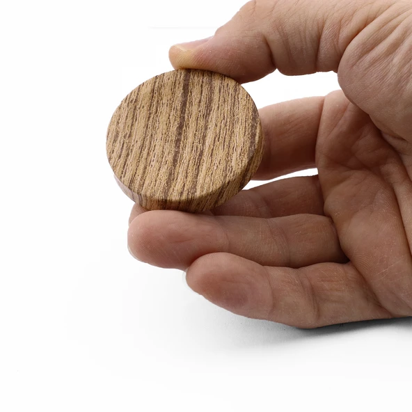 Bohem  Tek Vidalı İç Bükey Plastik Düğme Kulp Kubik Kayın Bej Renk Mobilya Dolap Çekmece Kulpu Kulbu - Resim 5