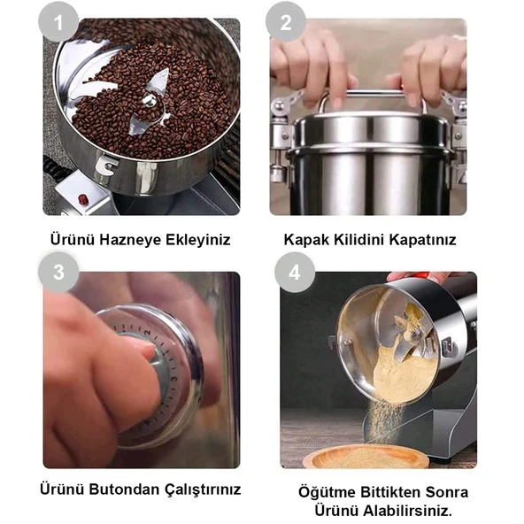 Besa 250 Gr Bitki Hububat ve Baharat Öğütücü - 4