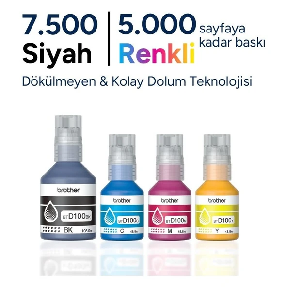 Brother BTD100 Siyah /kırmızı /mavi/ Sarı
