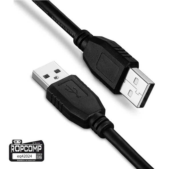 Ropcomp USB Uzatma Kablosu İki Ucu Erkek 100cm - Resim 4