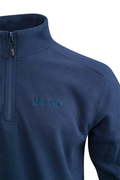 2AS Cedric Erkek Yarım Fermuarlı İnce Polar Sweatshirt Lacivert - 2
