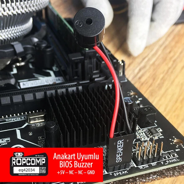 Ropcomp Anakart Uyumlu BIOS Buzzer 4 Pin - Resim 2