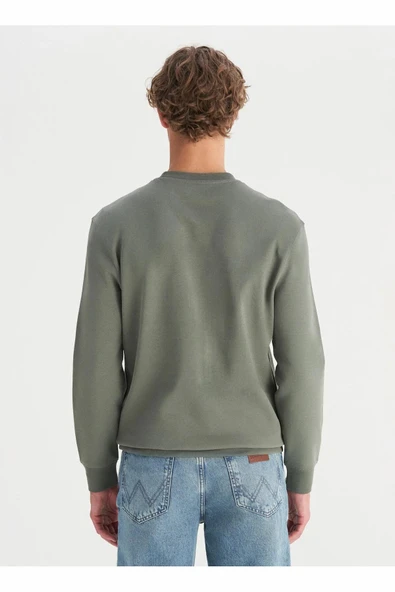 Wrangler Erkek Patch Logo Sweatshirt W2520255801 - Resim 5