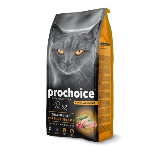 Prochoice Kısırlaştırılmış Kediler İçin, Hipoalerjenik, Tavuk Etli Ve Pirinçli Kuru Mama 15 kg - Resim 2