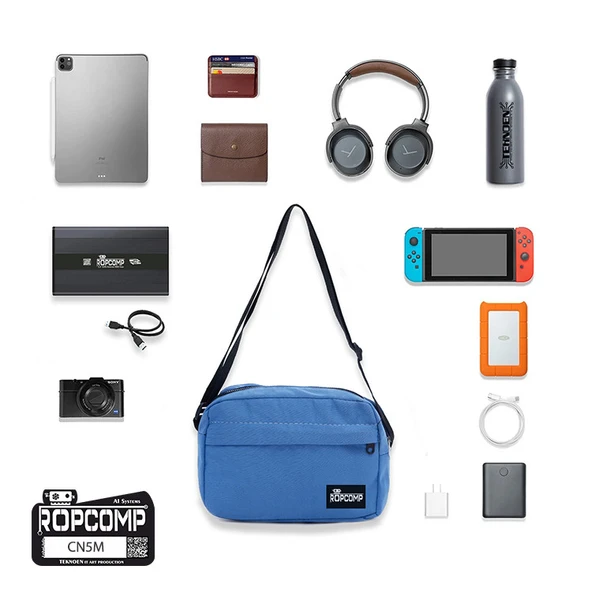 Ropcomp Harici HDD Taşıma Omuz Çantası Eko Geniş Mavi - 2