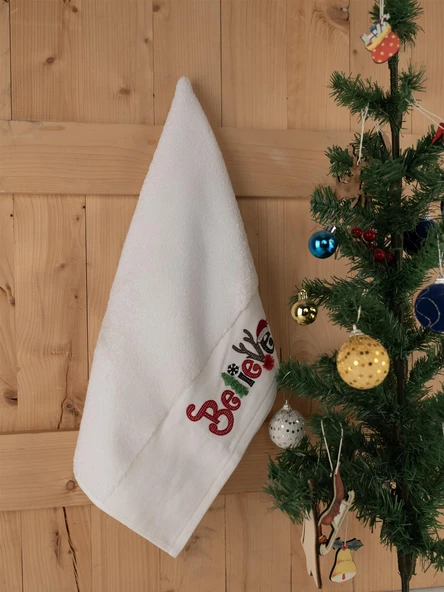 Pamuklu 2'li 45x70 cm Lüks & Modern Nakışlı Hediyelik Havlu Seti Baveno - Resim 2