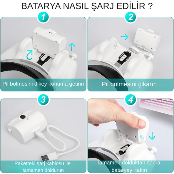 HyMark Kafa Bandı MG82000MC Büyüteç Gözlük LED Işıklı Şarjlı Pil Çoklu Değiştirilebilir Lens Ayarlanabilir - 5