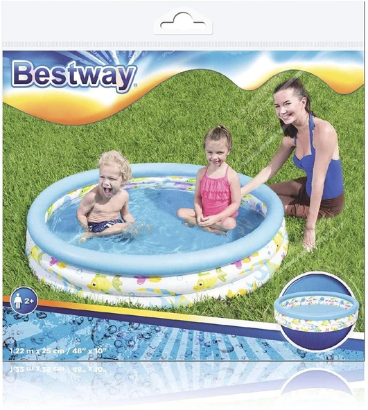 Bestway 3 Bölmeli Desenli Havuz 122x25 cm - Resim 3