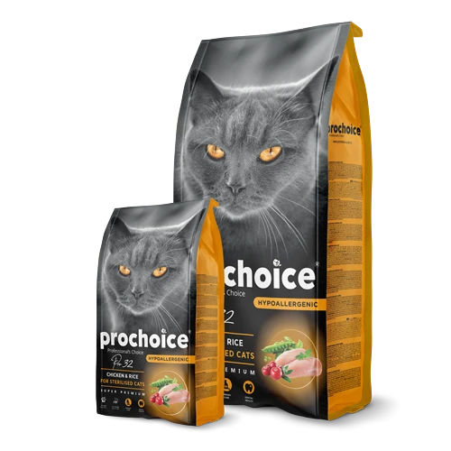 Prochoice Kısırlaştırılmış Kediler İçin, Hipoalerjenik, Tavuk Etli Ve Pirinçli Kuru Mama 15 kg ürün görseli