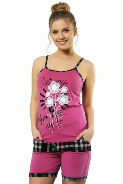 HMD Kadın Baskılı Şort Takım 40014 ürün görseli