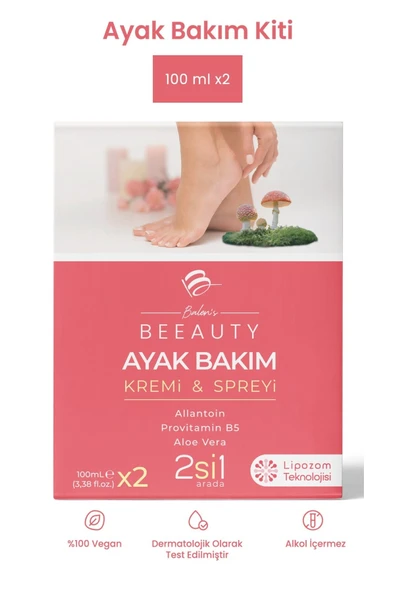 Balen's Beeauty Ayak Bakım Kremi - Spreyi (İkili Set) 100 Mlx2