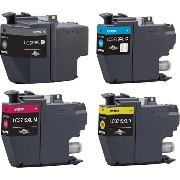 Brother Mfc J3930DW Için LC3719XL Kartuş Seti 4 Renk