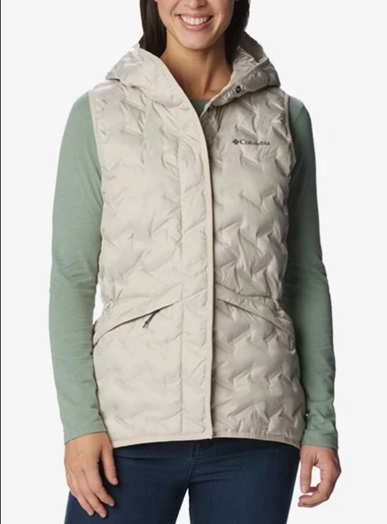Columbia Delta Ridge™ II Down Hooded Vest Bej Kadın Outdoor Yelek WK8716 ürün görseli 1