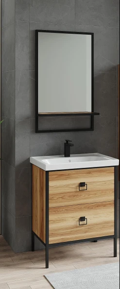 Denko Dila 65 cm (Hazar) Banyo Dolabı Takımı ürün görseli