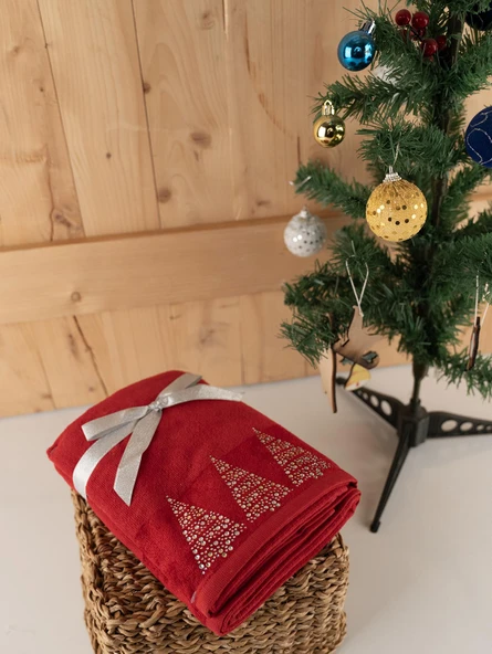 Pamuklu 2'li 45x70 cm Lüks & Modern Nakışlı Hediyelik Havlu Seti Baveno - Resim 6