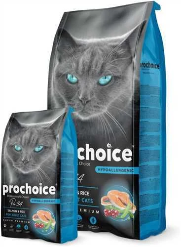 Prochoice Yetişkin Kediler İçin, Hipoalerjenik, Somon Balıklı Ve Pirinçli Kuru Mama 15 kg ürün görseli