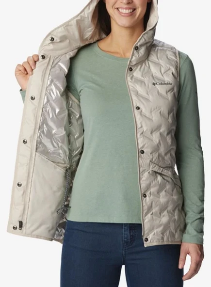 Columbia Delta Ridge™ II Down Hooded Vest Bej Kadın Outdoor Yelek WK8716 - Resim 3