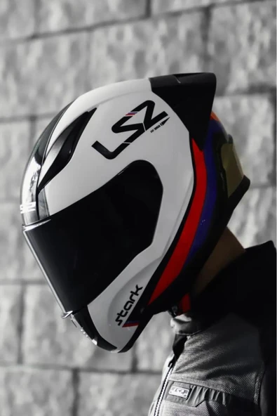 LS2 RAPID STARK RACE BEYAZ KASK