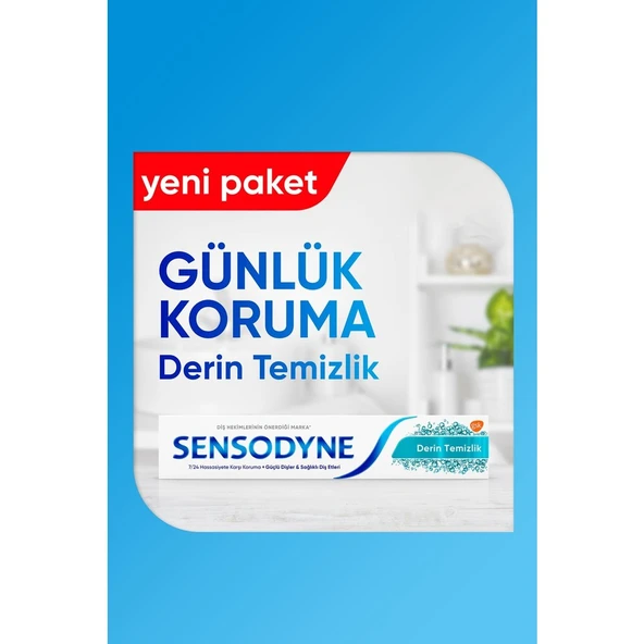 Sensodyne Diş Macunu Derin Temizlik Günlük Koruma 75 ml Hassas Dişler İçin - Resim 5