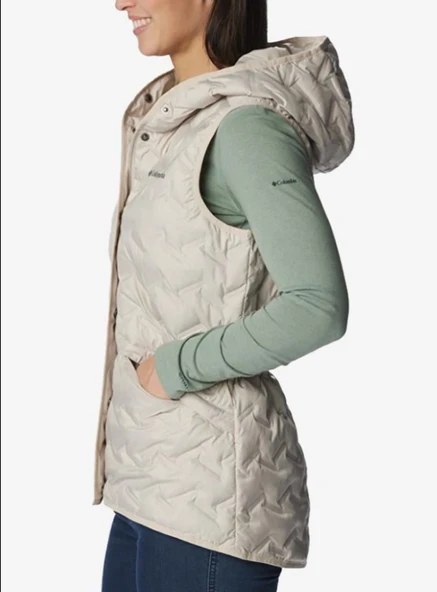 Columbia Delta Ridge™ II Down Hooded Vest Bej Kadın Outdoor Yelek WK8716 - Resim 4