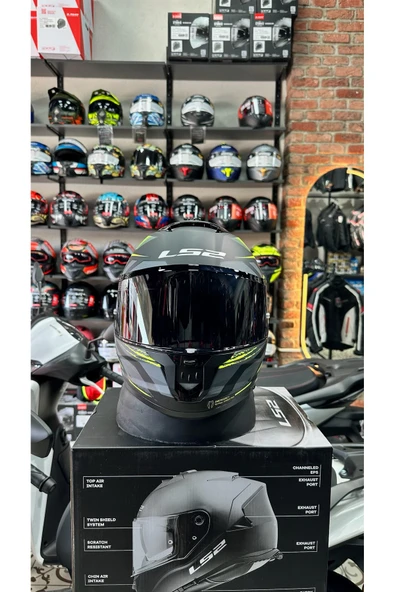 LS2 STREAM 2 ROAD MAT SIYAH-GRI-MAVI-KIRMIZI KASK - 4