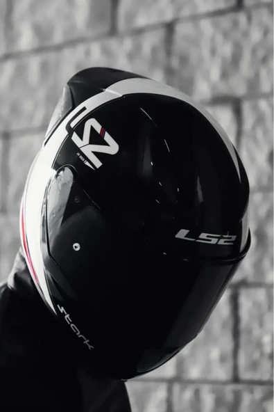 LS2 RAPID STARK RACE BEYAZ KASK - 4