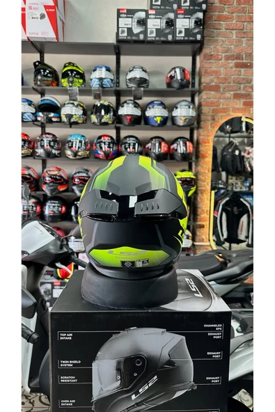 LS2 STREAM 2 ROAD MAT SIYAH-GRI-MAVI-KIRMIZI KASK - 5