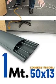 Kablo Kanalı 50x13 Balık Sırtı Gri 1 Boy 2 Metre - 2