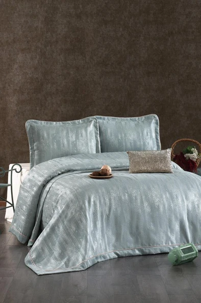 Riva Şönil Çift Kişilik Yatak Örtüsü 260x260 cm Turkuaz ürün görseli