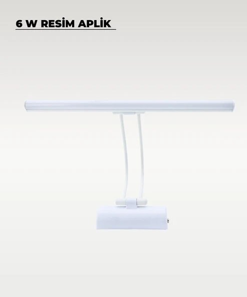 6W Beyaz Flüt Aplik 6500K (Beyaz Işık) - Resim 3
