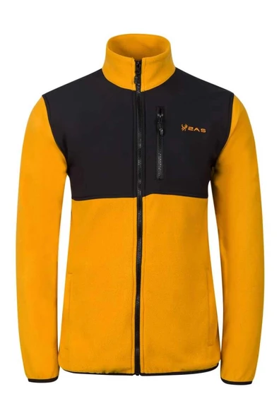 2AS Cliff Erkek Parçalı İnce Polar Sweatshirt Hardal