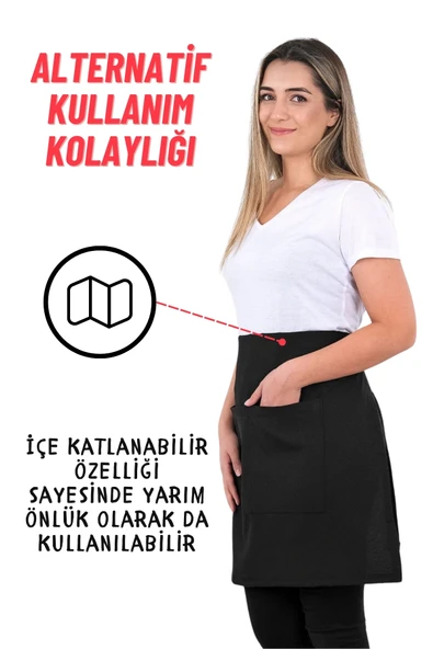 Simple ayar askılı mutfak önlüğü - 7
