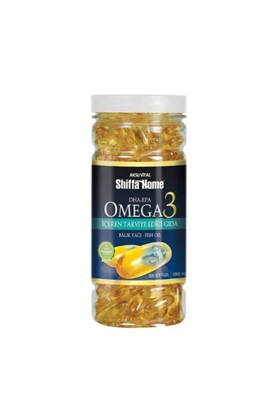 AKSU VİTAL AKSU VİTAL Shiffa Home Omega3 Yumuşak 1000 Mg X 200 Kapsül 8690088010231