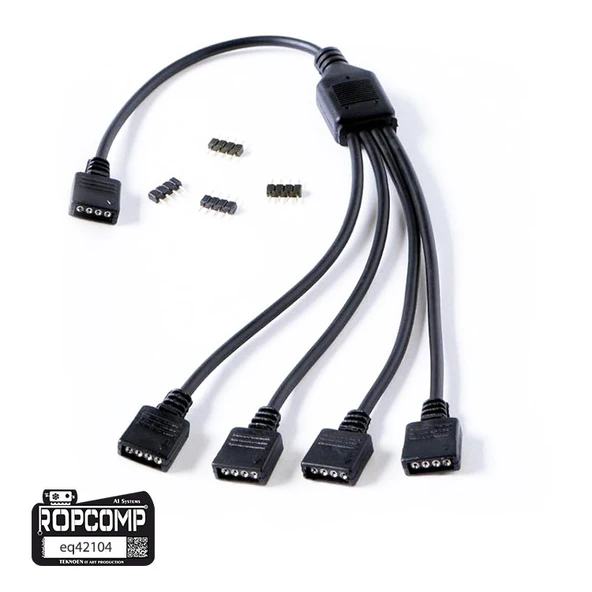 Ropcomp PC Kasa ve LED Aydınlatma için 4 Çıkışlı 4-Pin RGB Splitter - Resim 5