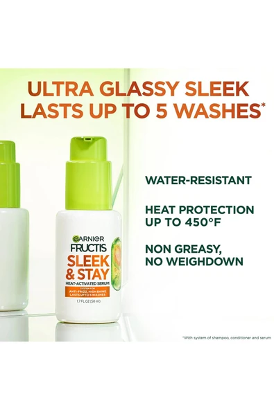 Garnier Fructis Sleek & Stay Isı İle Aktive Olan Saç Serumu 50ML - 4