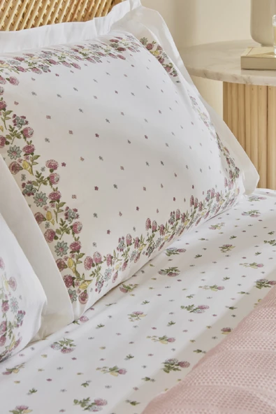 Roshell %100 Pamuk Tek Kişilik Pike Takımı Pudra - Resim 2