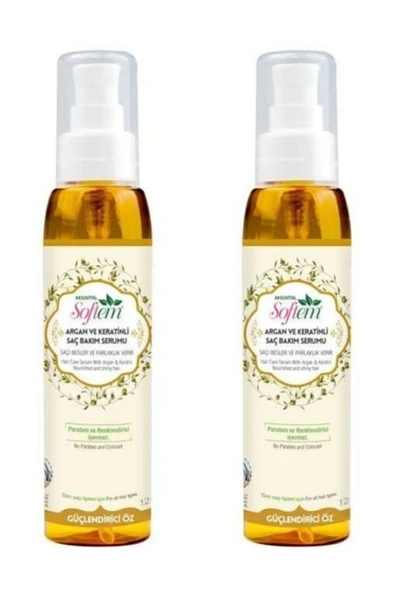 SOFTEM Argan Ve Keratinli Saç Bakım Serumu 125 Ml X 2adet