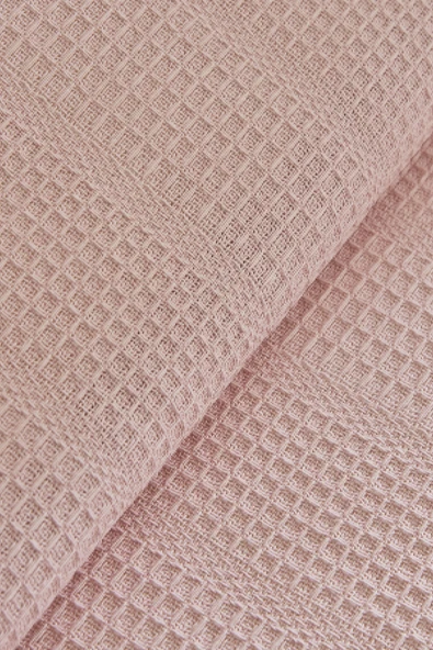 Roshell %100 Pamuk Tek Kişilik Pike Takımı Pudra - Resim 4
