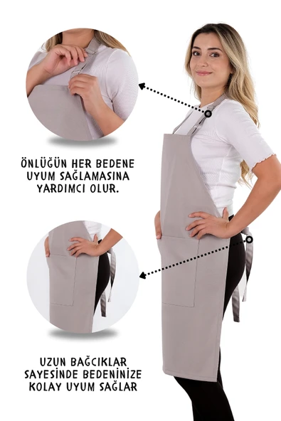 Simple ayar askılı mutfak önlüğü - 5