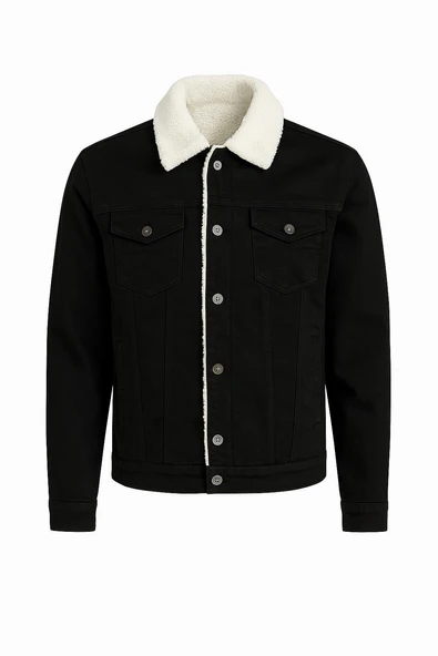 Zbd Erkek Slim Fit Kürklü Kot Ceket - 7432 - 6