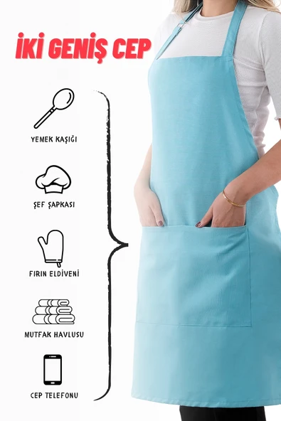 Simple ayar askılı mutfak önlüğü - 10