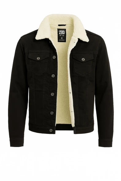 Zbd Erkek Slim Fit Kürklü Kot Ceket - 7432 - 4