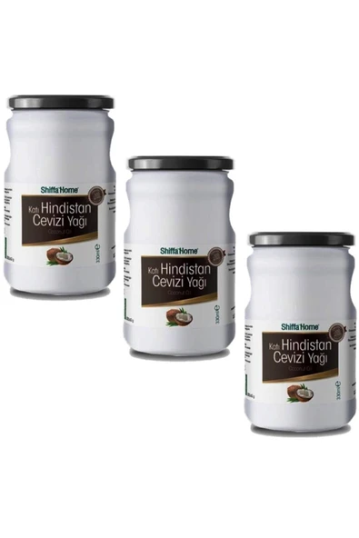 SHİFFA HOME Katı Hindistan Cevizi Yağı 330 Ml X 3 Adet %100 Orjinal Sağ Salim Şifa Market