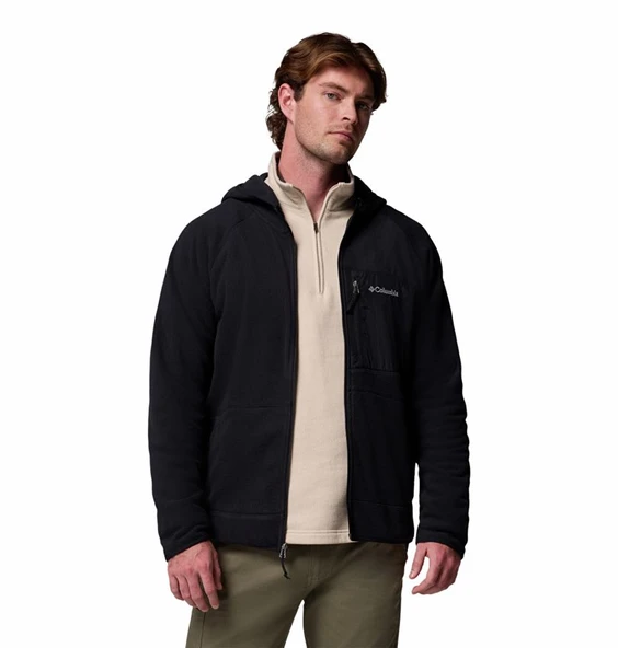 Columbia Fast Trek™ Overlay Hooded Full Zip Siyah Erkek Outdoor Polar AM3470-010 - Resim 4