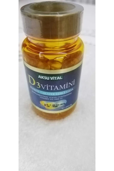 AKSU VİTAL D3 Vitamin 500 Mg X 60 Soft Jel